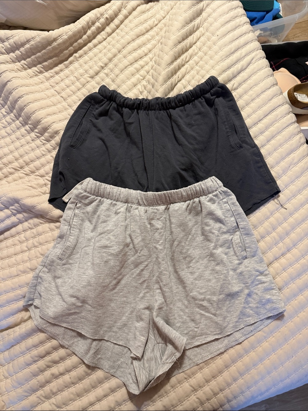 Auden Women's 2-Pack Athletic Shorts in Black & Light Gray